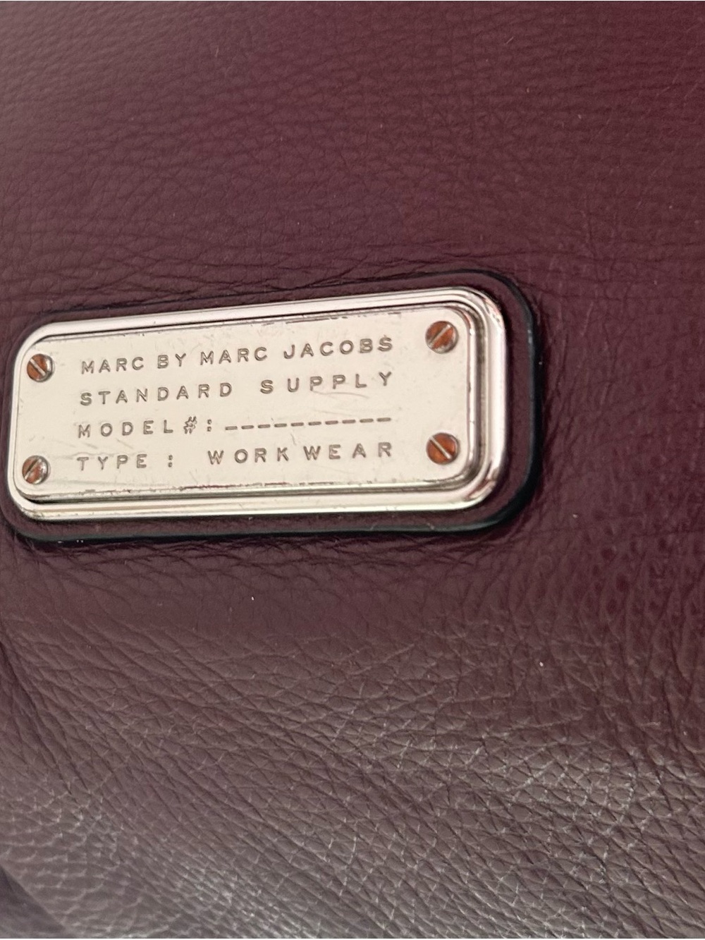 Marc by Marc Jacobs Burgundy Pebbled Leather Large Satchel Crossbody Bag - Picture 9 of 14